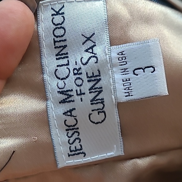 Jessica McClintock Gunne Sax Vintage Strapless Bubble Skirt Mini Dress size 3 - Picture 4 of 6